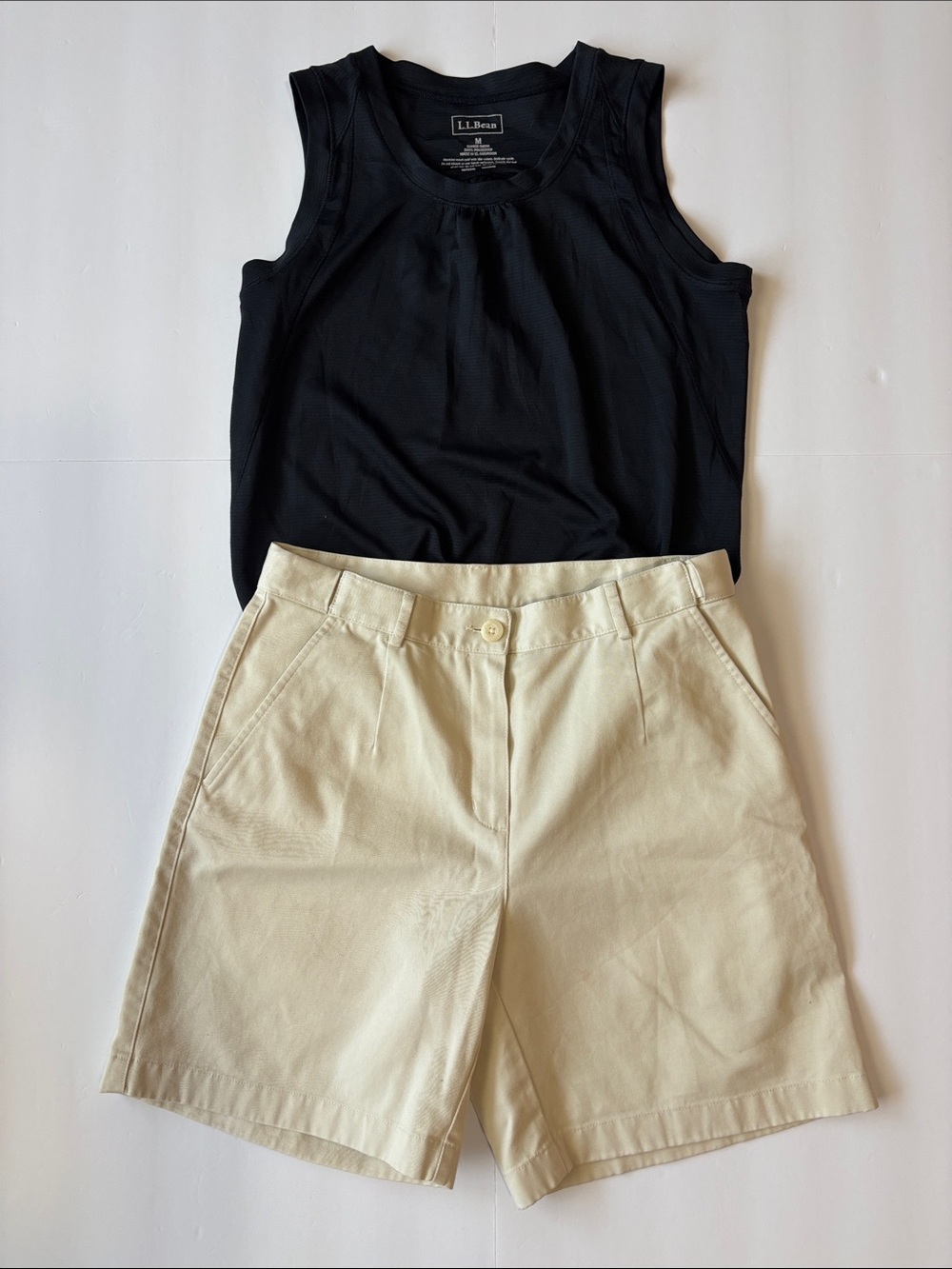 L.L. Bean Women's Beige Cotton Bermuda Shorts